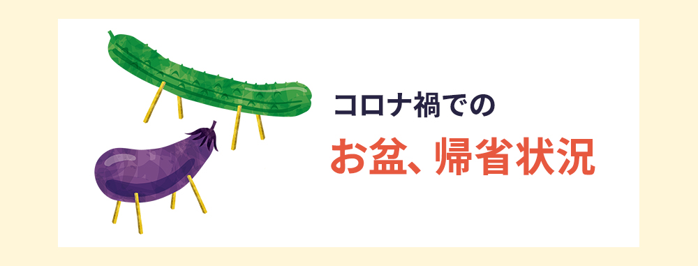コロナ禍でのお盆、帰省状況