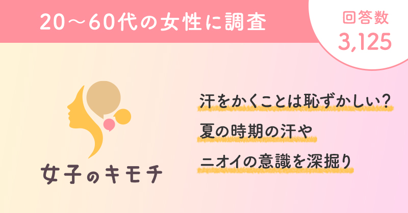 汗をかくことは恥ずかしい？夏の時期の汗やニオイの意識を深掘り