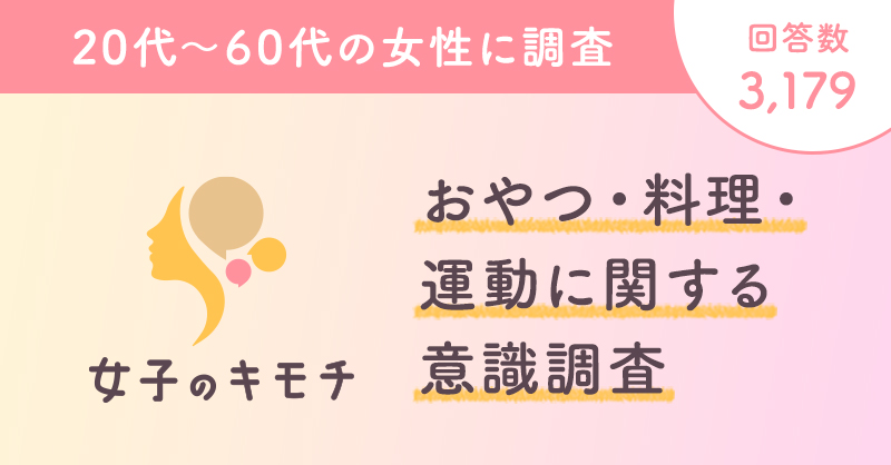 おやつ・料理・運動に関する意識調査