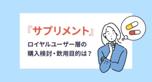 『サプリメント』ロイヤルユーザー層の購入検討・飲用目的は？