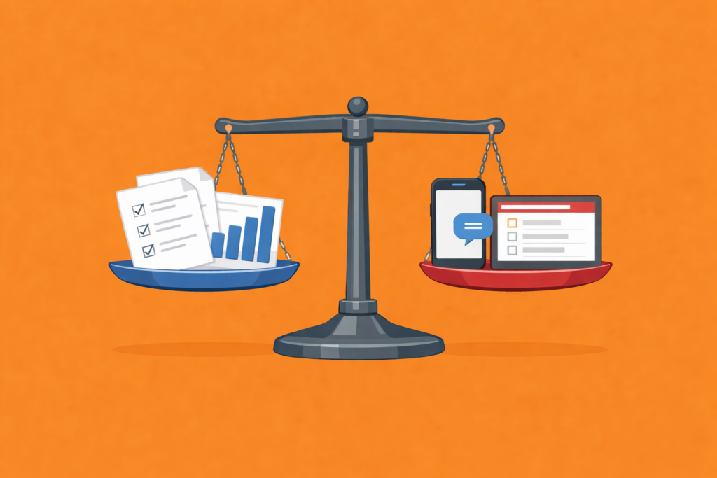 質問紙調査とアンケート調査の違いとは?使い分けと実施のポイントをわかりやすく解説