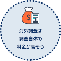 海外調査は調査自体の料金が高そう